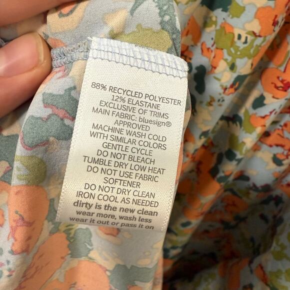 Toad & Co Women's Sunkissed Tiered Dress Floral Maxi Tank Medium Blue Green - Picture 8 of 9